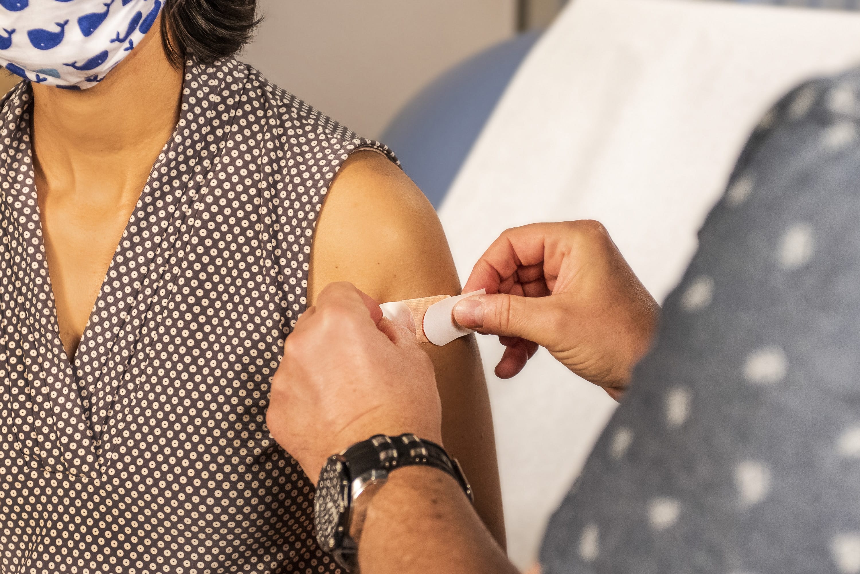 Person getting a vaccine